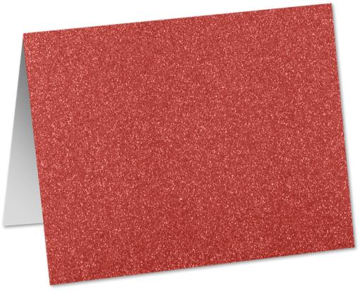 A9 Folded Card (5 1/2 x 8 1/2) Holiday Red Sparkle