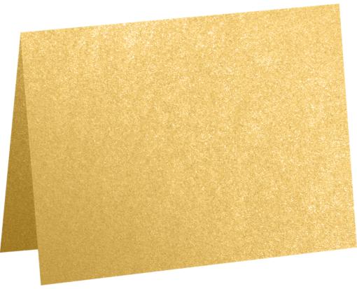 #17 Mini Folded Card (2 9/16 x 3 9/16) Gold Metallic
