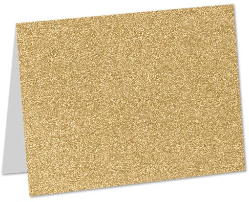 #17 Mini Folded Card (2 9/16 x 3 9/16) Gold Sparkle