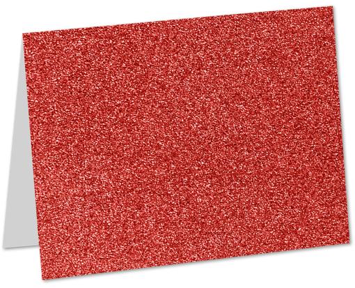 #17 Mini Folded Card (2 9/16 x 3 9/16) Holiday Red Sparkle