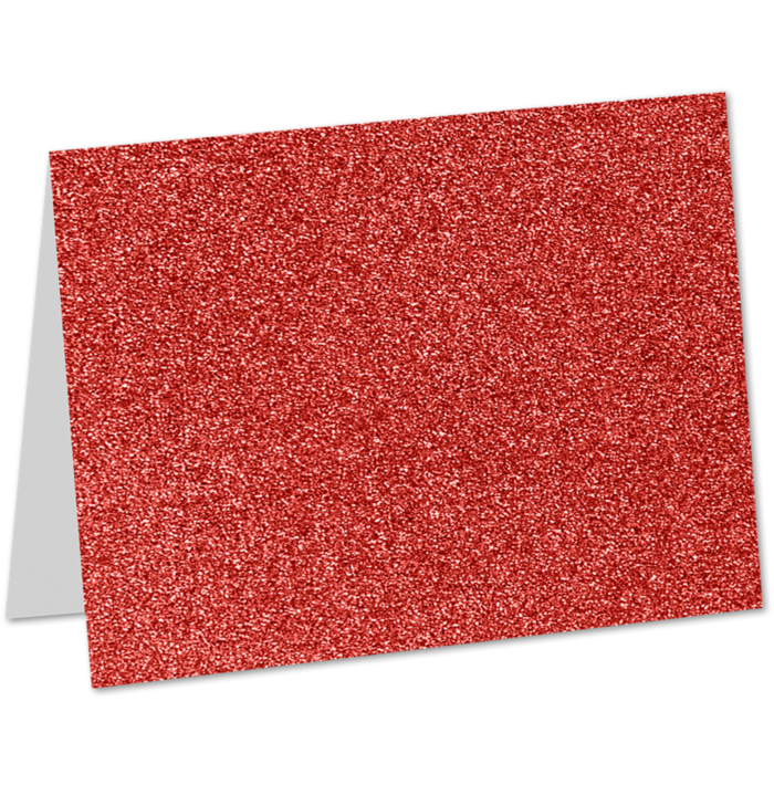 #17 Mini Folded Card (2 9/16 x 3 9/16) Holiday Red Sparkle