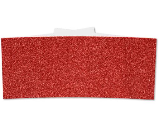 5 1/4 x 2 Belly Band Holiday Red Sparkle