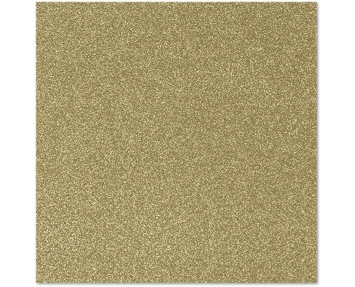 5 1/4 x 5 1/4 Square Flat Card Gold Sparkle