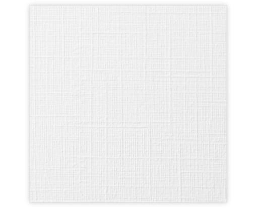 5 1/4 x 5 1/4 Square Flat Card White Linen