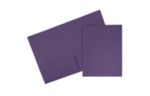 Two Pocket Plastic Glitter Folders (Pack of 6) Dark Purple