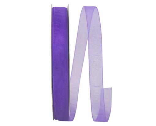 5/8" Chiffon Mono Sheer Ribbon, 100 Yards Purple