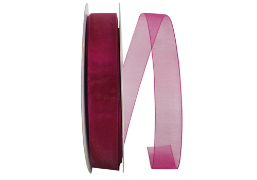 Metallic Velvet Ribbon with Woven Edge - Ruby Red - 3/8 inch - 1