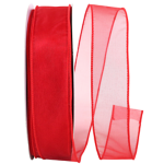 1 1/2" Sheer Lovely Value Wired Edge Ribbon, 50 Yards