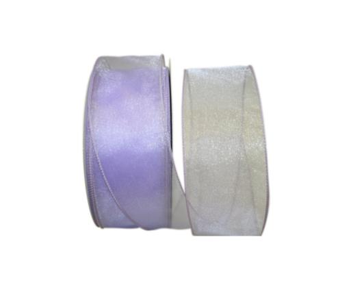 2 1/2" Sheer Lovely Value Wired Edge Ribbon, 50 Yards Orchid