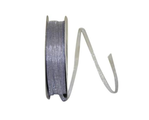 1/8" Organza Filament Ribbon, 50 Yards Silver