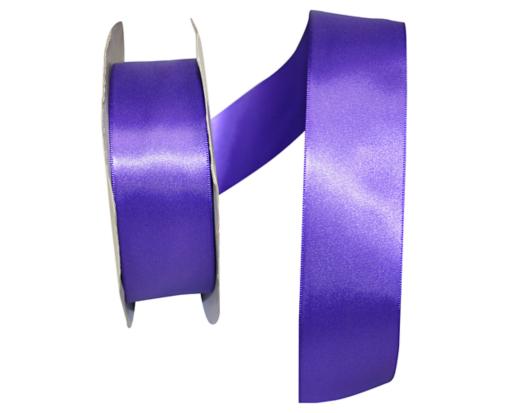 1 1/2" Double Face Satin Ribbon, 50 Yards Purple Haze