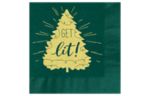 Holiday Cocktail Napkin (25 per pack) - (4 3/4 x 4 3/4) Lit Tree