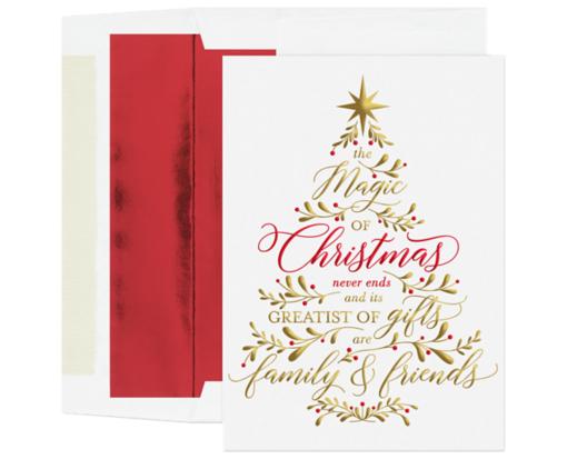 5 5/8  x 7 7/8 Folded Card Set (Pack of 15) Believe in the Magic of Christmas