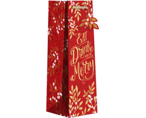 Bottle (4 1/2 x 14 x 4 1/2) Gift Bag - (Pack of 120) Holiday Floral