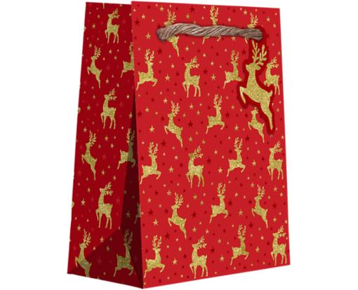 Medium (10 x 8 x 4) Gift Bag - (Pack of 120) Glitz Reindeer