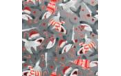 Industrial-Size Wrapping Paper Roll - 833 ft x 30 in (2082.5 sq ft) - Christmas Shark
