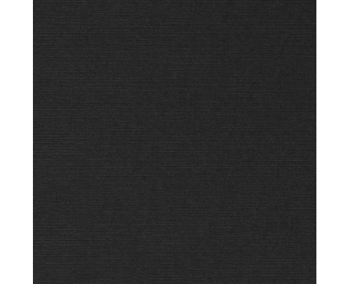 5 3/4 x 5 3/4 Square Flat Card Black Linen