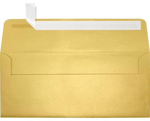 #10 Square Flap Envelope (4 1/8 x 9 1/2) Gold Metallic