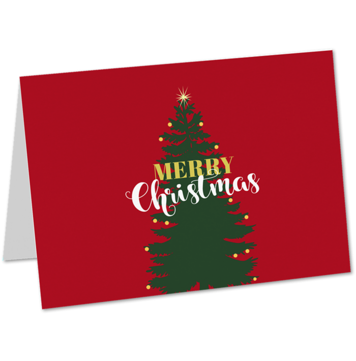 5 x 7 Folded Card Set (Set of 25) Merry Christmas