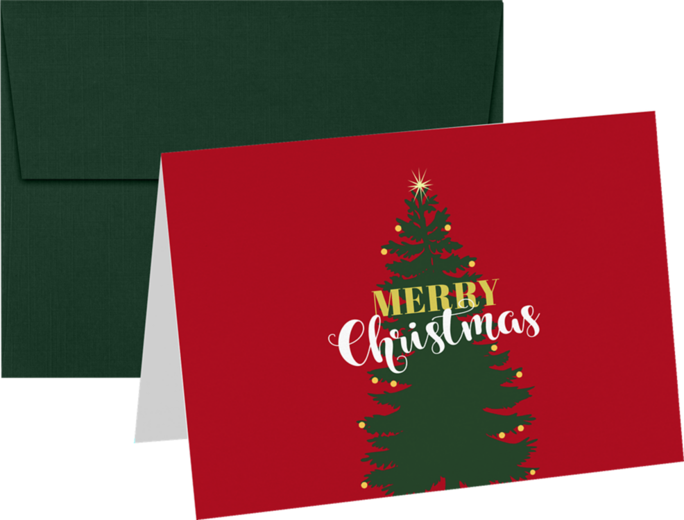 5 x 7 Folded Card Set (Set of 25) Merry Christmas