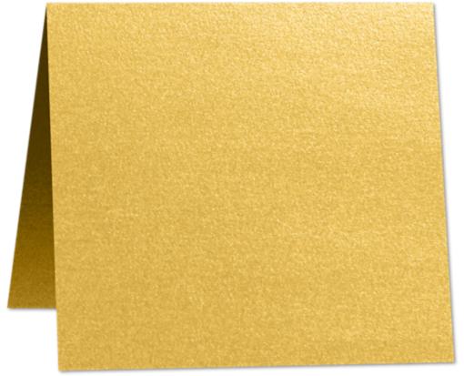 5 x 5 Square Folded Card Gold Metallic