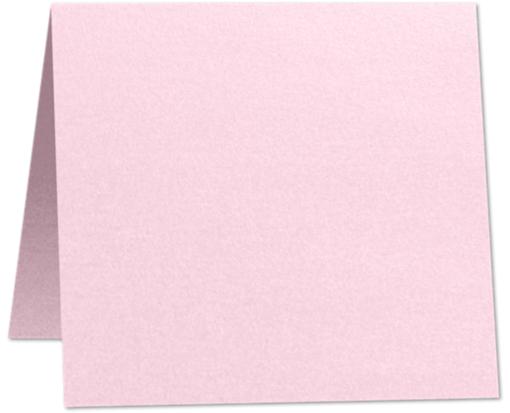 5 x 5 Square Folded Card Rose Quartz Metallic