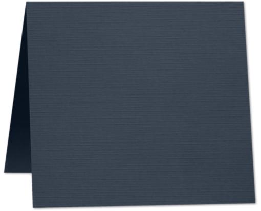 5 x 5 Square Folded Card Nautical Blue Linen