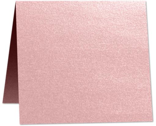 5 x 5 Square Folded Card Misty Rose Metallic