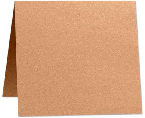 5 x 5 Square Folded Card Copper Metallic