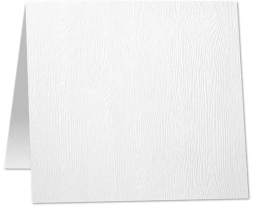 5 x 5 Square Folded Card White Birch Woodgrain