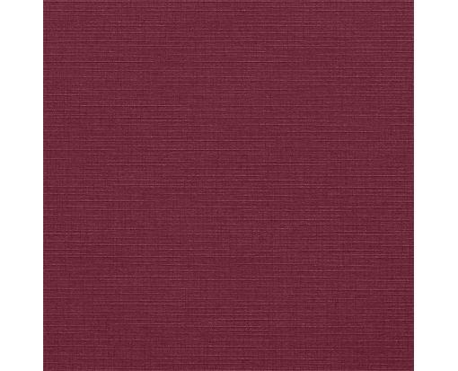 6 1/4 x 6 1/4 Square Flat Card Burgundy Linen