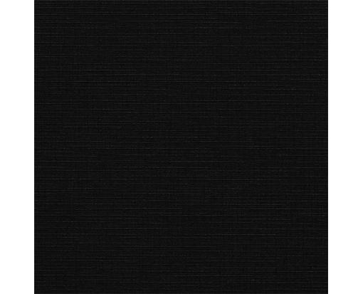 6 1/4 x 6 1/4 Square Flat Card Black Linen