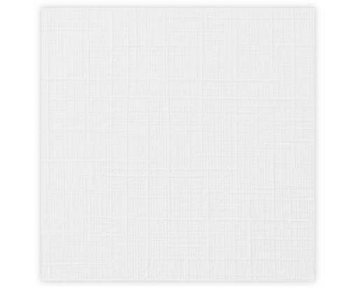 6 1/4 x 6 1/4 Square Folded Card White Linen