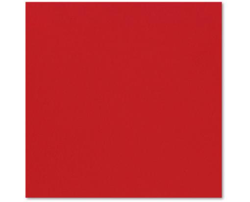 6 1/4 x 6 1/4 Square Flat Card Ruby Red