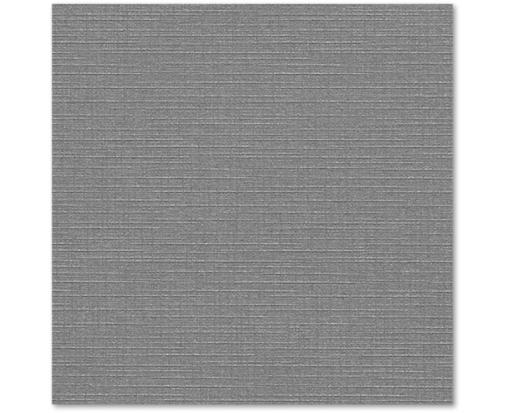 6 1/4 x 6 1/4 Square Flat Card Sterling Gray Linen