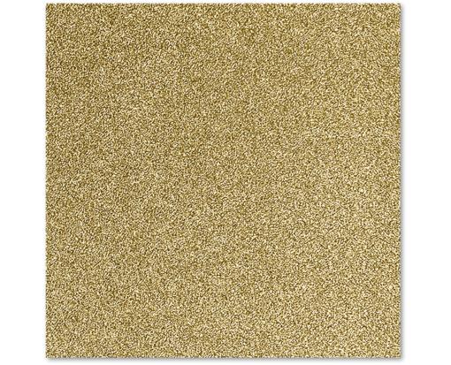 6 1/4 x 6 1/4 Flat Card Gold Sparkle