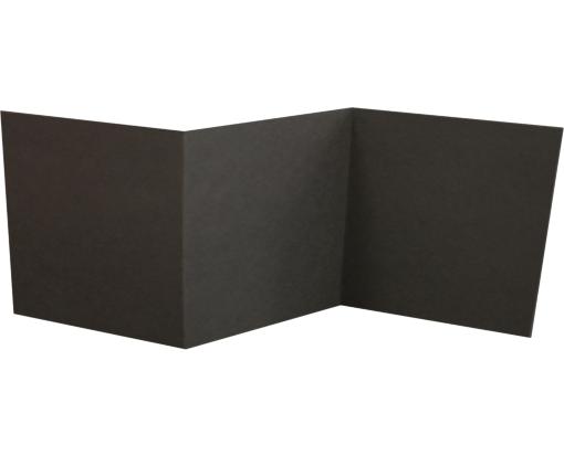 6 1/4 x 6 1/4 Z-Fold Invitation Black Linen