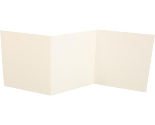 6 1/4 x 6 1/4 Z-Fold Invitation Natural White - 100% Cotton