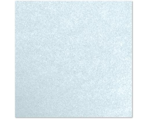 7 3/4 x 7 3/4 Square Flat Card Aquamarine Metallic