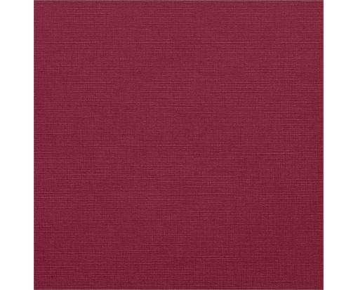 7 3/4 x 7 3/4 Square Flat Card Burgundy Linen