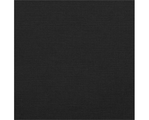 7 3/4 x 7 3/4 Square Flat Card Black Linen