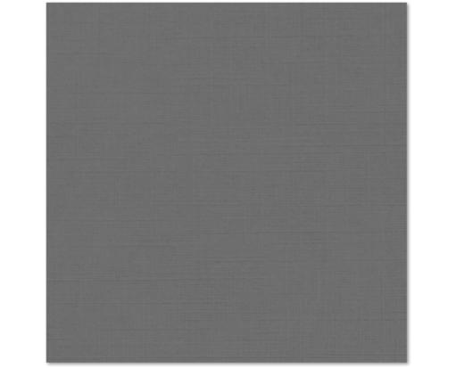 7 3/4 x 7 3/4 Square Flat Card Sterling Gray Linen