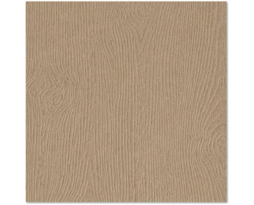 7 3/4 x 7 3/4 Square Flat Card Oak Woodgrain