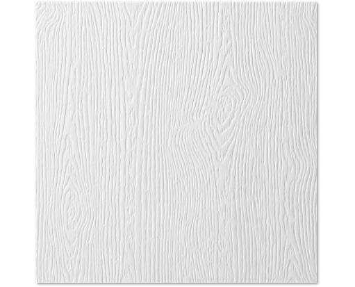 7 3/4 x 7 3/4 Square Flat Card White Birch Woodgrain