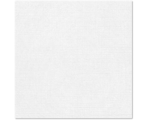 7 3/4 x 7 3/4 Square Flat Card White Linen