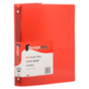 10 3/8 x 3/4 x 11 5/8 Plastic 0.75 inch Binder, 3 Ring Binder (Pack of 1) Red