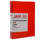 7 1/2 x 1 x 10 1/8 Plastic 1 inch Mini Binder, 3 Ring Binder (Pack of 1)