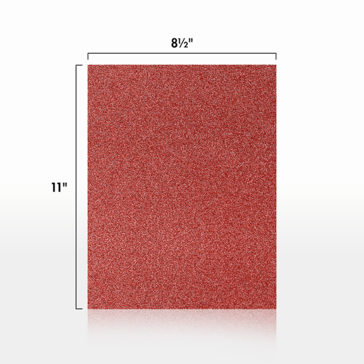 8 1/2 x 11 Cardstock Holiday Red Sparkle