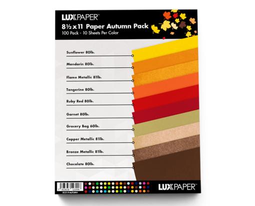 8 1/2 x 11 Paper Variety Pack of 100 Autumn