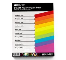 8 1/2 x 11 Paper Brights Variety Pack of 100